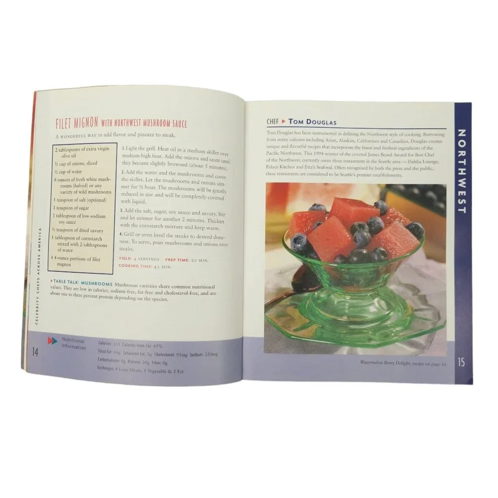 Celebrity Chefs Across America Cookbook Paperback Ingredients Managing Diabetes